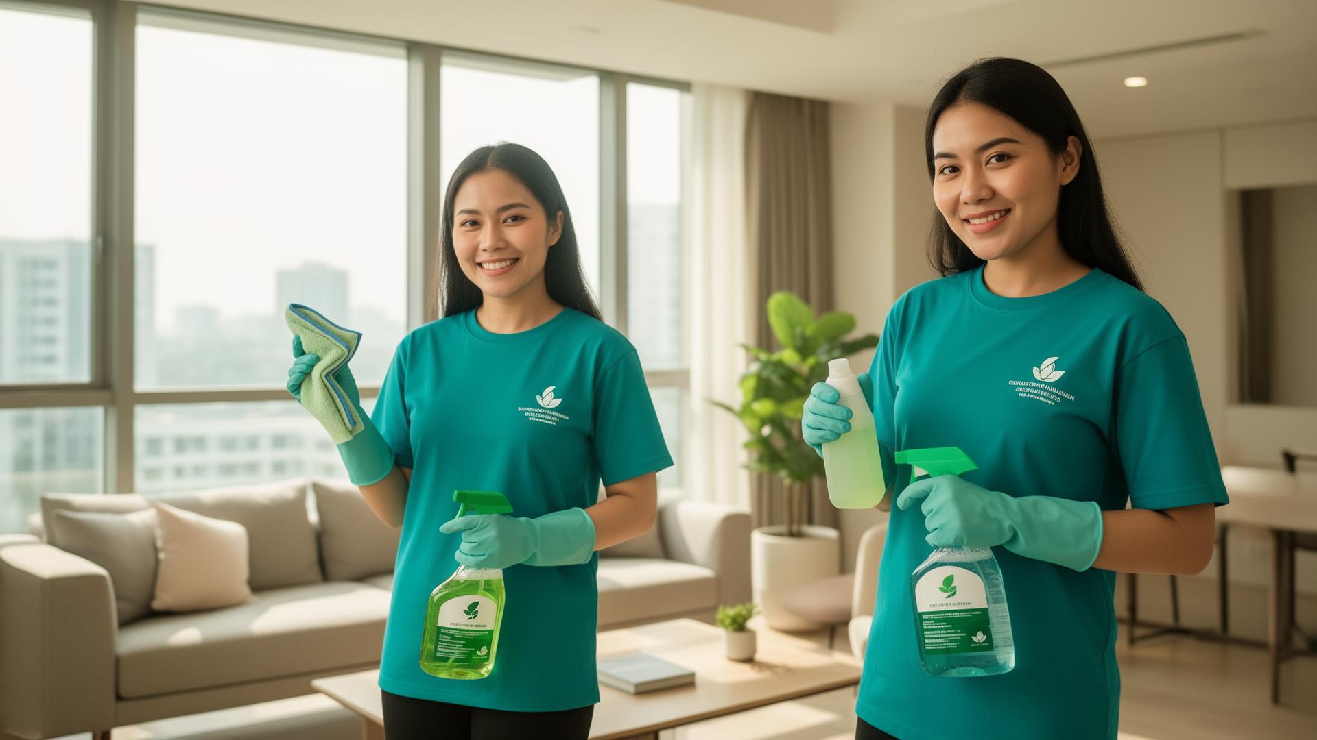 JohorMaid professional cleaning team at work in a beautiful Johor Bahru home